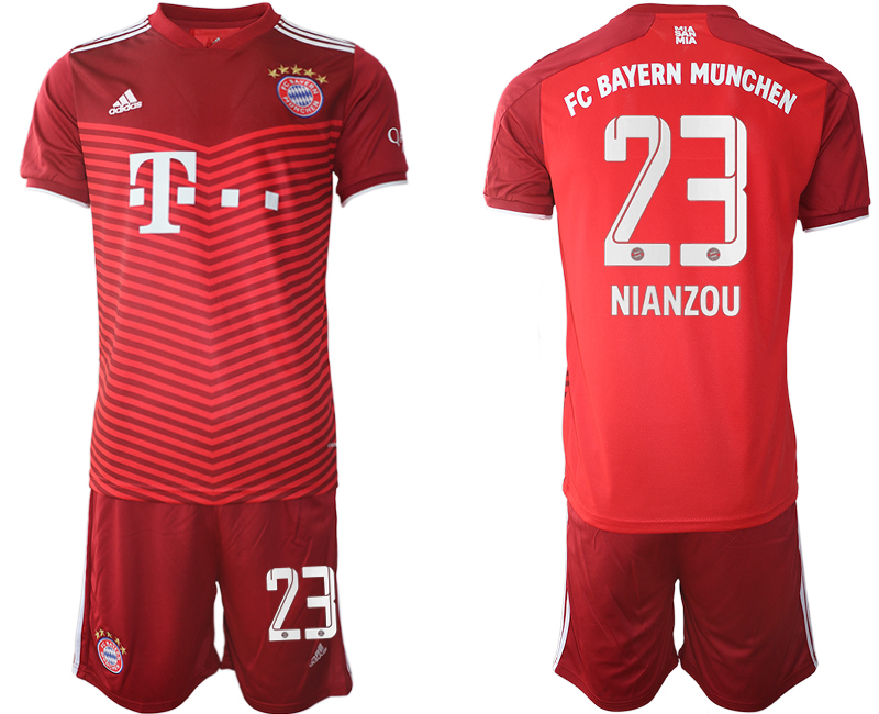 Men 2021-2022 Club Bayern Munich home red #23 Soccer Jersey->bayern munich jersey->Soccer Club Jersey